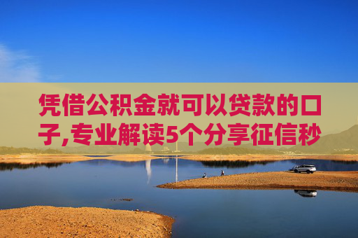凭借公积金就可以贷款的口子,专业解读5个分享征信秒下款的口子