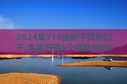 2024年714强制下款的口子,本篇归档5个借款5000秒到账的平台