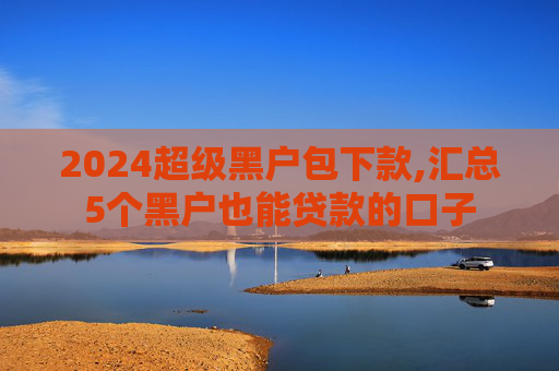 2024超级黑户包下款,汇总5个黑户也能贷款的口子  第1张