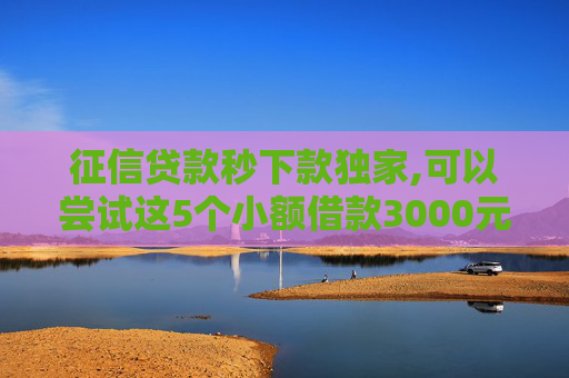 征信贷款秒下款独家,可以尝试这5个小额借款3000元马上放款