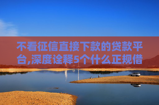 不看征信直接下款的贷款平台,深度诠释5个什么正规借钱平台不看信用  第1张